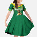 Australia Rugby Custom Kid Short Sleeve Dress Kangaroos Make History Pacific Champions
