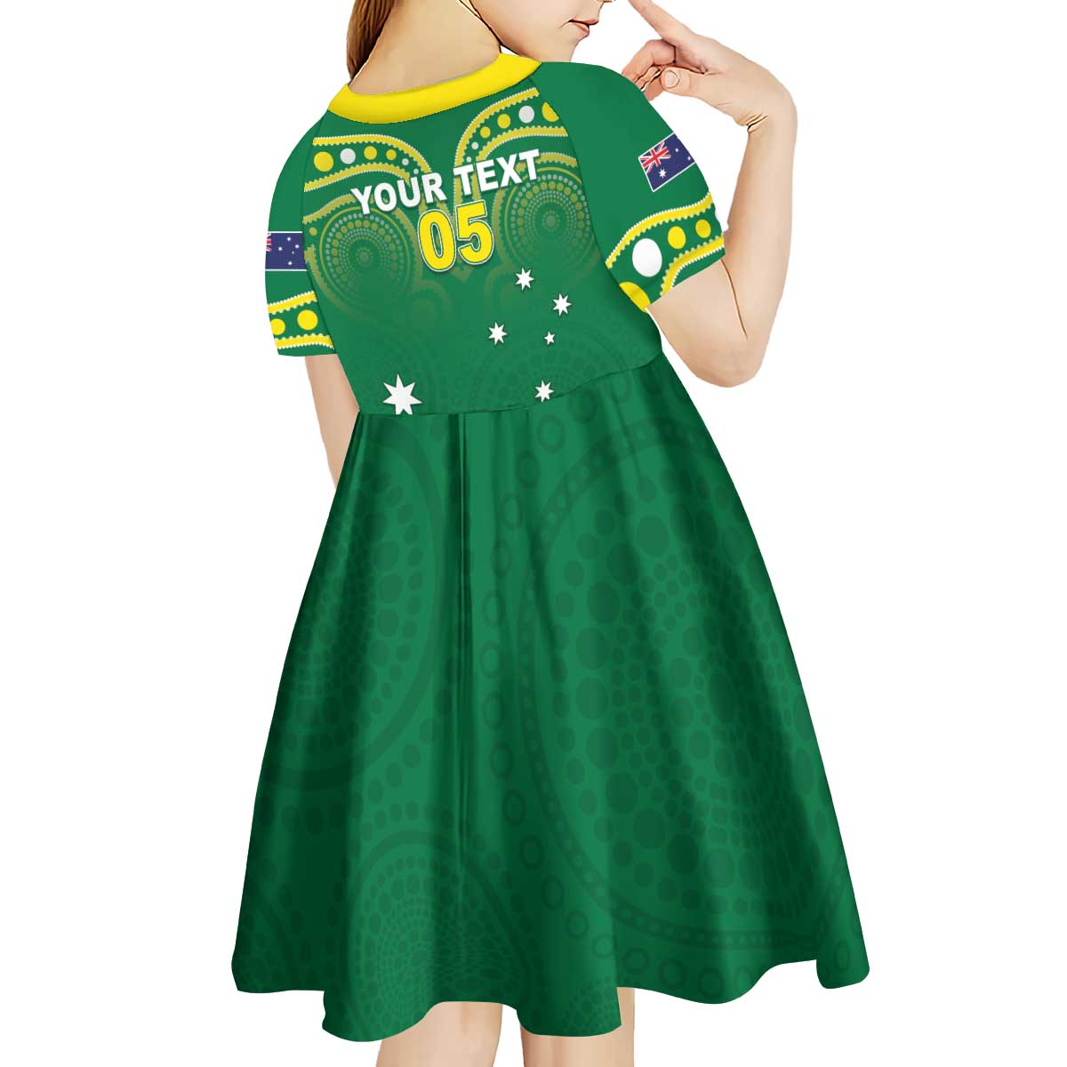 Australia Rugby Custom Kid Short Sleeve Dress Kangaroos Make History Pacific Champions