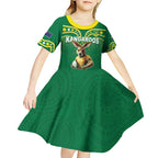 Australia Rugby Custom Kid Short Sleeve Dress Kangaroos Make History Pacific Champions