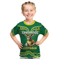 Australia Rugby Custom Kid T Shirt Kangaroos Make History Pacific Champions