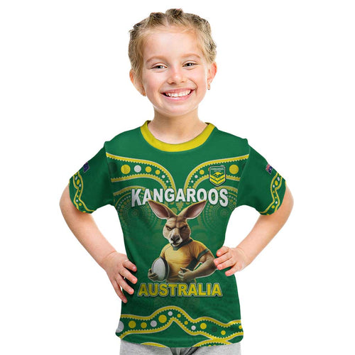 Australia Rugby Custom Kid T Shirt Kangaroos Make History Pacific Champions