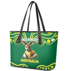Australia Rugby Custom Leather Tote Bag Kangaroos Make History Pacific Champions