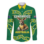 Australia Rugby Custom Long Sleeve Button Shirt Kangaroos Make History Pacific Champions
