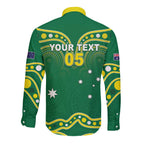 Australia Rugby Custom Long Sleeve Button Shirt Kangaroos Make History Pacific Champions