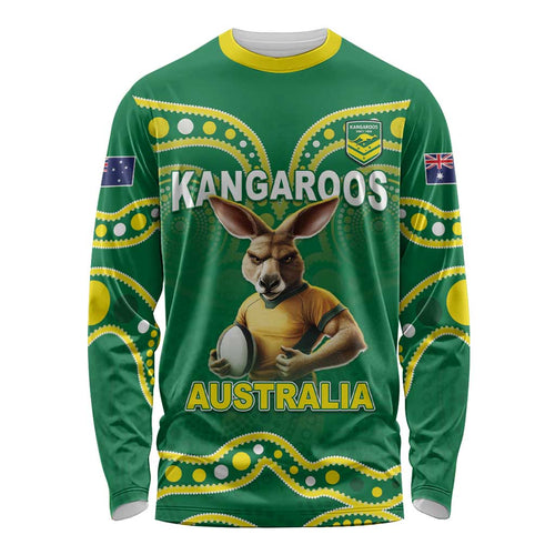 Australia Rugby Custom Long Sleeve Shirt Kangaroos Make History Pacific Champions