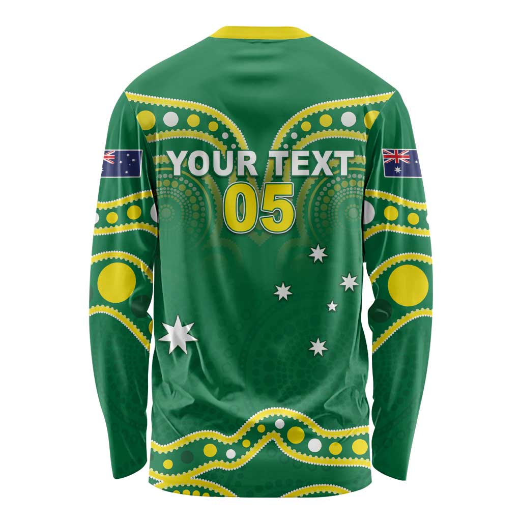 Australia Rugby Custom Long Sleeve Shirt Kangaroos Make History Pacific Champions