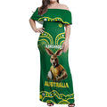 Australia Rugby Custom Off Shoulder Maxi Dress Kangaroos Make History Pacific Champions