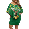 Australia Rugby Custom Off Shoulder Short Dress Kangaroos Make History Pacific Champions