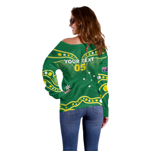 Australia Rugby Custom Off Shoulder Sweater Kangaroos Make History Pacific Champions