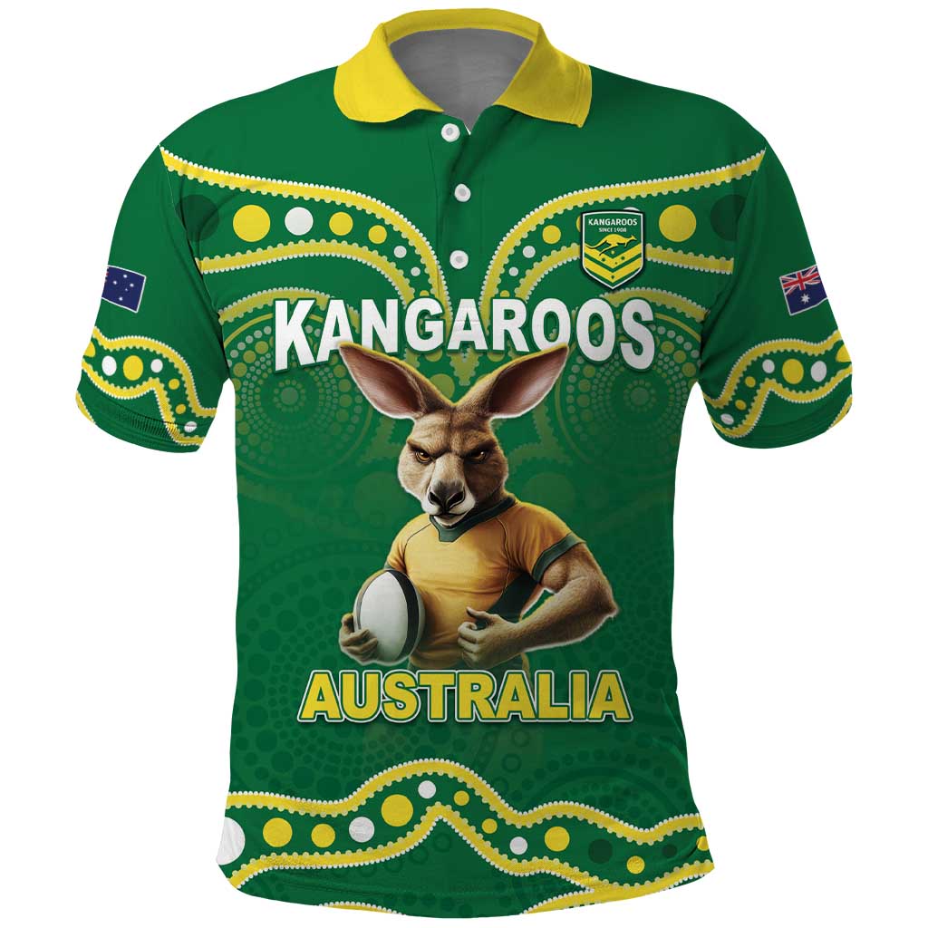 Australia Rugby Custom Polo Shirt Kangaroos Make History Pacific Champions