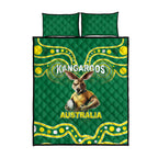 Australia Rugby Custom Quilt Bed Set Kangaroos Make History Pacific Champions