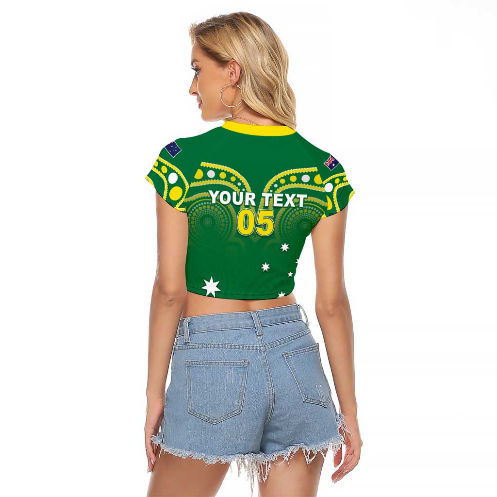 Australia Rugby Custom Raglan Cropped T Shirt Kangaroos Make History Pacific Champions