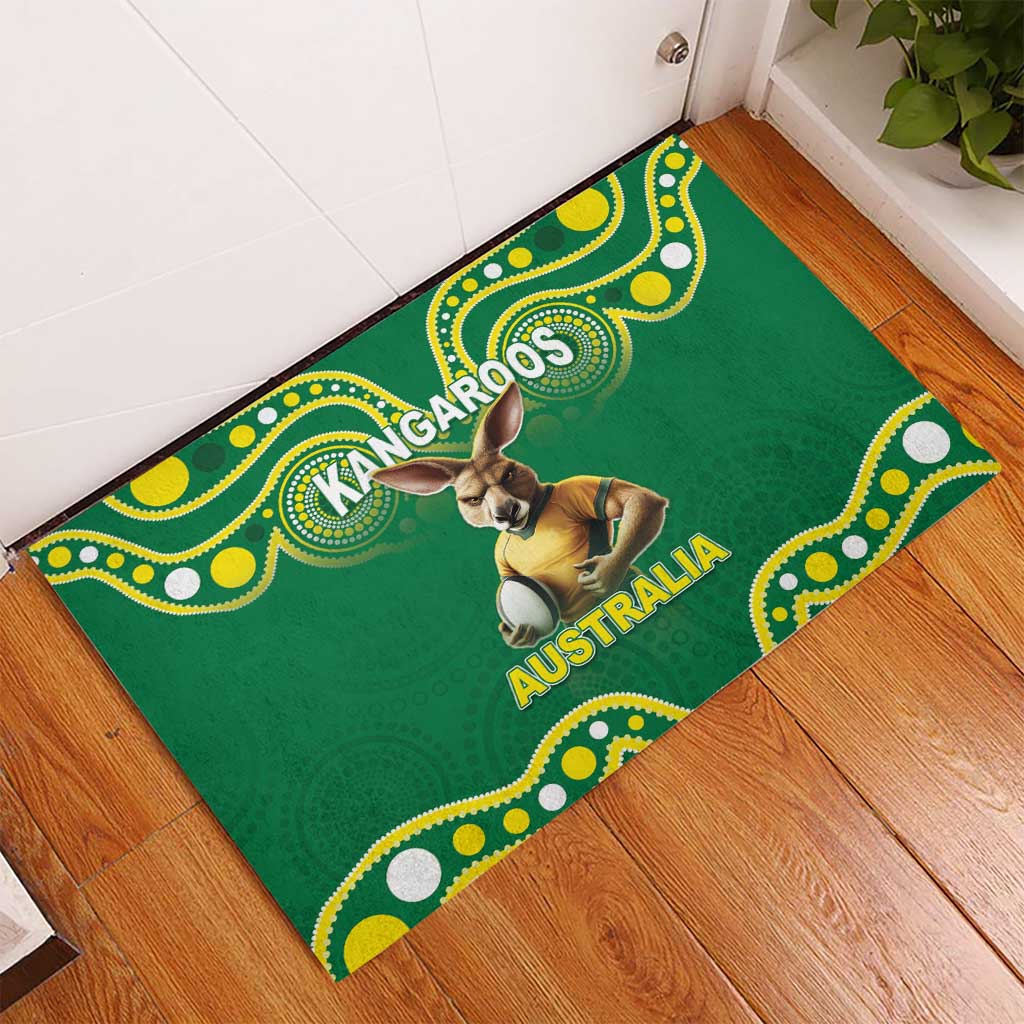 Australia Rugby Custom Rubber Doormat Kangaroos Make History Pacific Champions