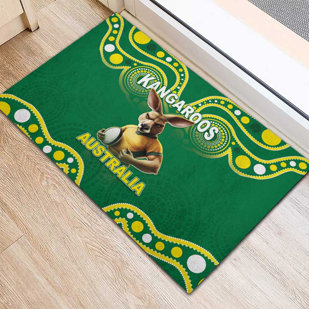 Australia Rugby Custom Rubber Doormat Kangaroos Make History Pacific Champions