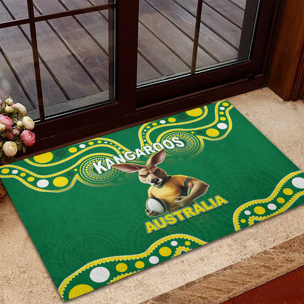 Australia Rugby Custom Rubber Doormat Kangaroos Make History Pacific Champions