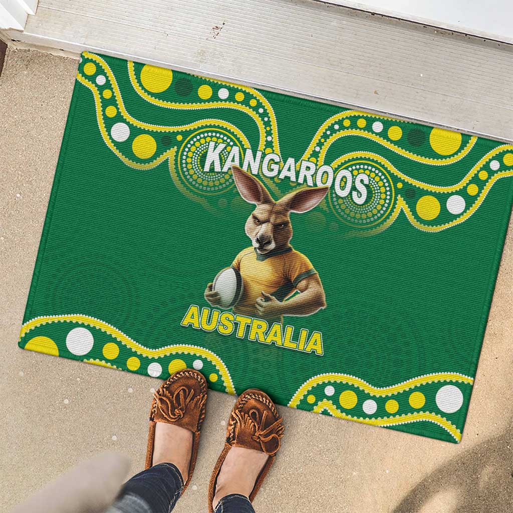 Australia Rugby Custom Rubber Doormat Kangaroos Make History Pacific Champions