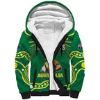 Australia Rugby Custom Sherpa Hoodie Kangaroos Make History Pacific Champions