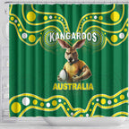 Australia Rugby Custom Shower Curtain Kangaroos Make History Pacific Champions
