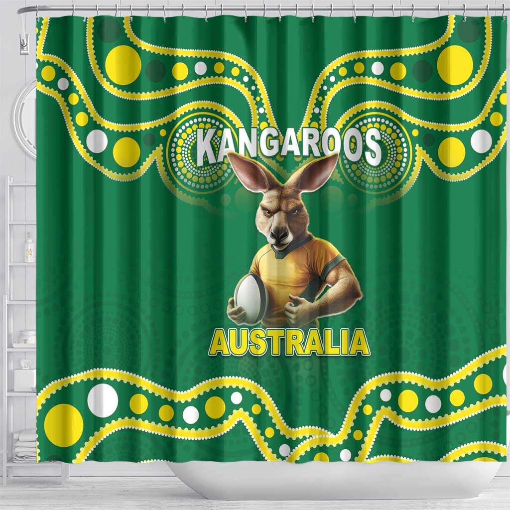 Australia Rugby Custom Shower Curtain Kangaroos Make History Pacific Champions