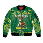Australia Rugby Custom Sleeve Zip Bomber Jacket Kangaroos Make History Pacific Champions