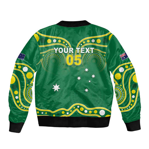 Australia Rugby Custom Sleeve Zip Bomber Jacket Kangaroos Make History Pacific Champions