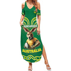 Australia Rugby Custom Summer Maxi Dress Kangaroos Make History Pacific Champions