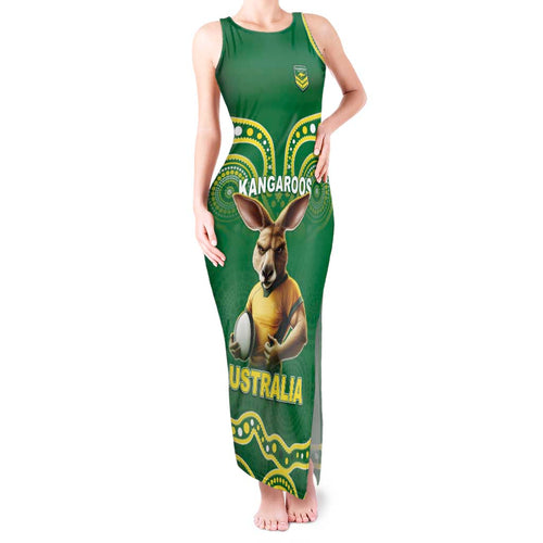 Australia Rugby Custom Tank Maxi Dress Kangaroos Make History Pacific Champions