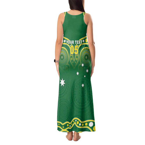 Australia Rugby Custom Tank Maxi Dress Kangaroos Make History Pacific Champions