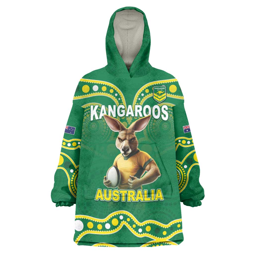 Australia Rugby Custom Wearable Blanket Hoodie Kangaroos Make History Pacific Champions