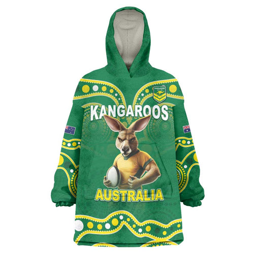 Australia Rugby Custom Wearable Blanket Hoodie Kangaroos Make History Pacific Champions