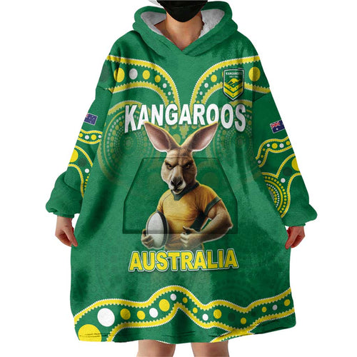 Australia Rugby Custom Wearable Blanket Hoodie Kangaroos Make History Pacific Champions