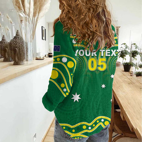 Australia Rugby Custom Women Casual Shirt Kangaroos Make History Pacific Champions