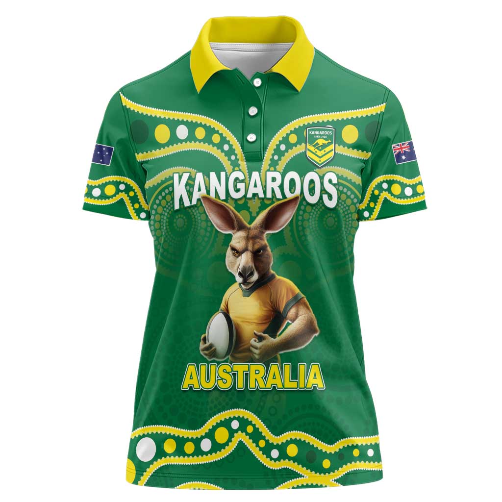Australia Rugby Custom Women Polo Shirt Kangaroos Make History Pacific Champions