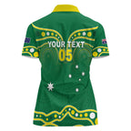 Australia Rugby Custom Women Polo Shirt Kangaroos Make History Pacific Champions