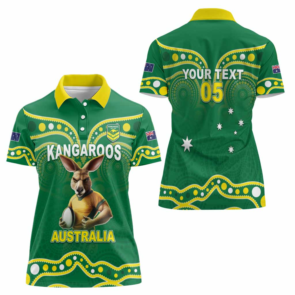 Australia Rugby Custom Women Polo Shirt Kangaroos Make History Pacific Champions