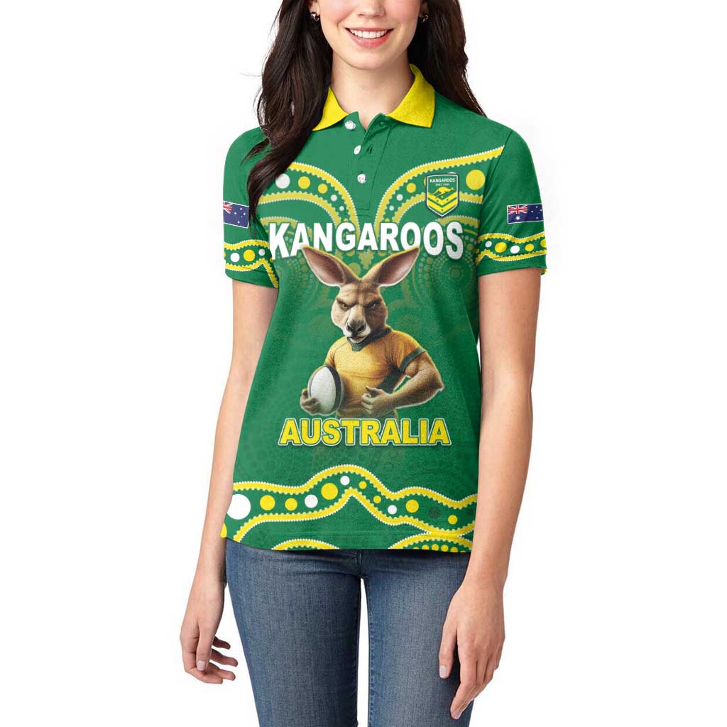 Australia Rugby Custom Women Polo Shirt Kangaroos Make History Pacific Champions