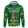 Australia Rugby Custom Zip Hoodie Kangaroos Make History Pacific Champions