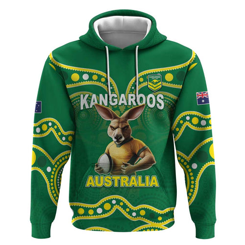 Australia Rugby Custom Zip Hoodie Kangaroos Make History Pacific Champions