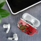 New Zealand Parrot Kaka AirPods Case Maori Koru With Pohutukawa Flowers - Aussie Hoodie
