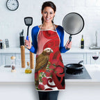 New Zealand Parrot Kaka Apron Maori Koru With Pohutukawa Flowers - Aussie Hoodie