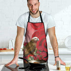 New Zealand Parrot Kaka Apron Maori Koru With Pohutukawa Flowers - Aussie Hoodie
