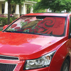 New Zealand Parrot Kaka Auto Sun Shade Maori Koru With Pohutukawa Flowers - Aussie Hoodie