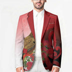 New Zealand Parrot Kaka Blazer Maori Koru With Pohutukawa Flowers - Aussie Hoodie