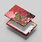 New Zealand Parrot Kaka Canvas Wall Art Maori Koru With Pohutukawa Flowers - Aussie Hoodie