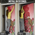 New Zealand Parrot Kaka Door Cover Maori Koru With Pohutukawa Flowers - Aussie Hoodie