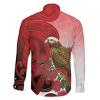 New Zealand Parrot Kaka Family Matching Mermaid Dress and Hawaiian Shirt Maori Koru With Pohutukawa Flowers - Aussie Hoodie