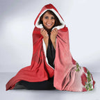 New Zealand Parrot Kaka Hooded Blanket Maori Koru With Pohutukawa Flowers - Aussie Hoodie