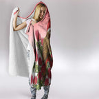 New Zealand Parrot Kaka Hooded Blanket Maori Koru With Pohutukawa Flowers - Aussie Hoodie