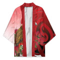 New Zealand Parrot Kaka Kimono Maori Koru With Pohutukawa Flowers - Aussie Hoodie