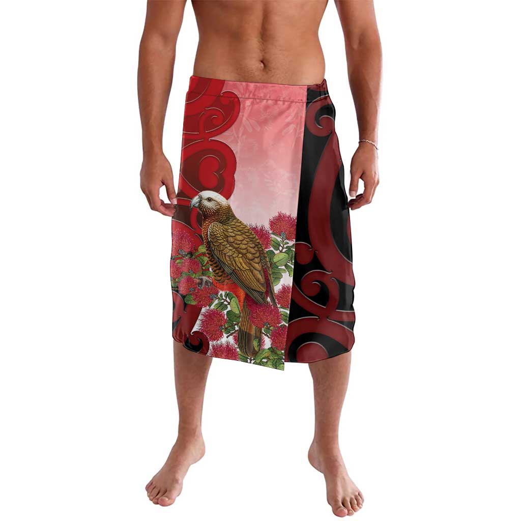 New Zealand Parrot Kaka Lavalava Maori Koru With Pohutukawa Flowers - Aussie Hoodie